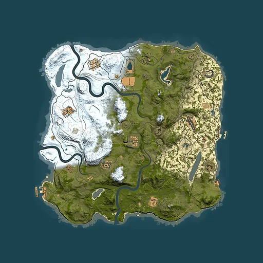 Rust map seed 1337, 4000x4000m top-down preview