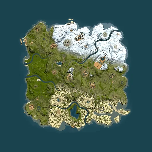 Rust map seed 2075896430, 4000x4000m top-down preview