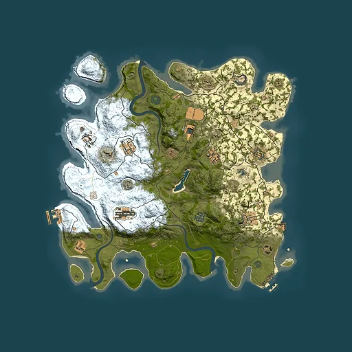 Rust map seed 958734679, 4000x4000m top-down preview