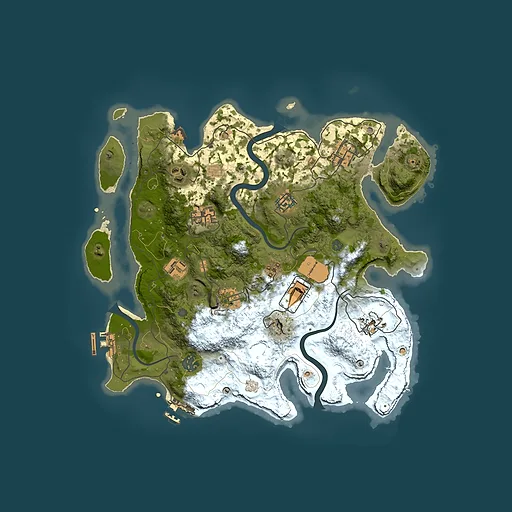 Rust map seed 229866568, 3500x3500m top-down preview
