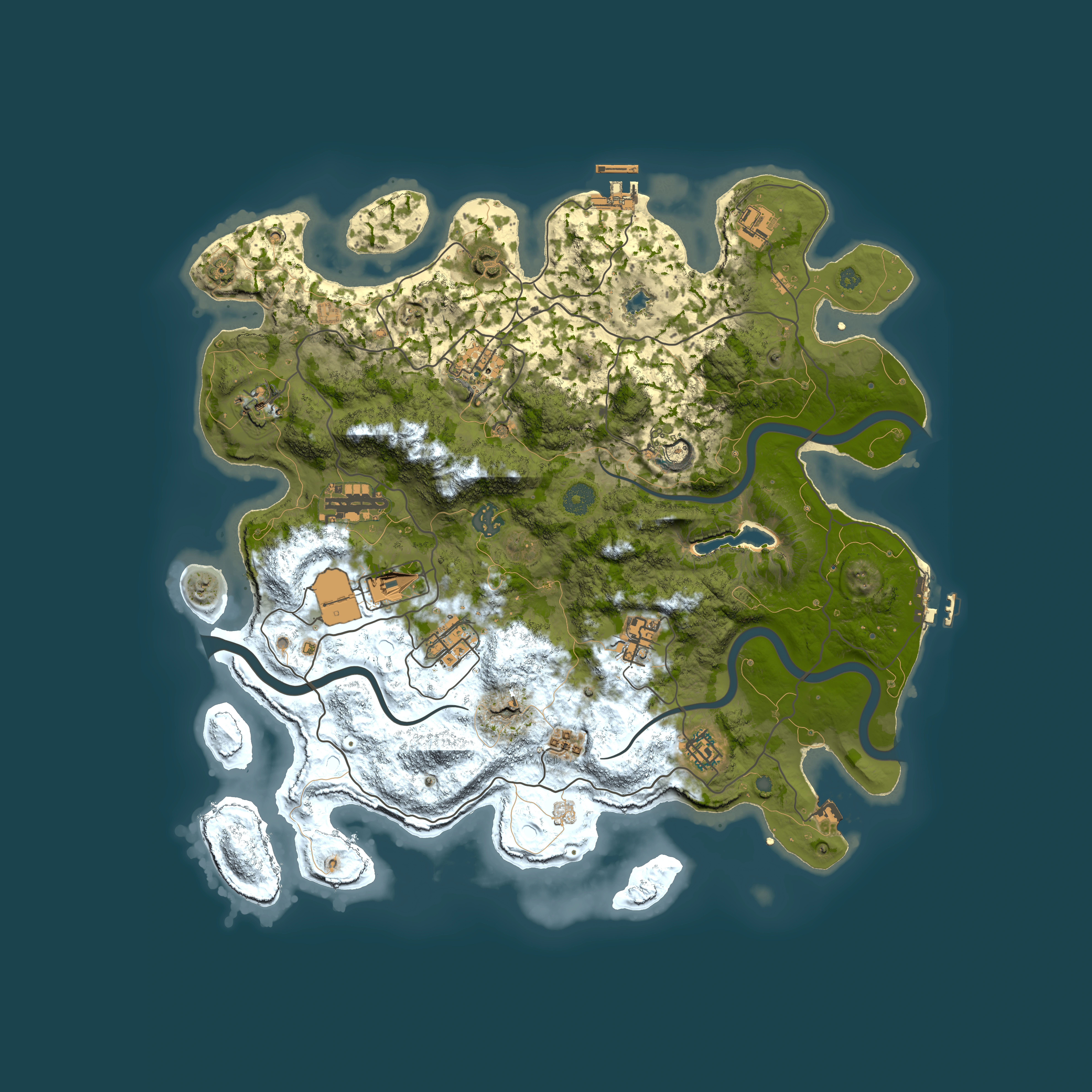 Full top-down render of Rust map seed 1786040274374, 4000x4000m