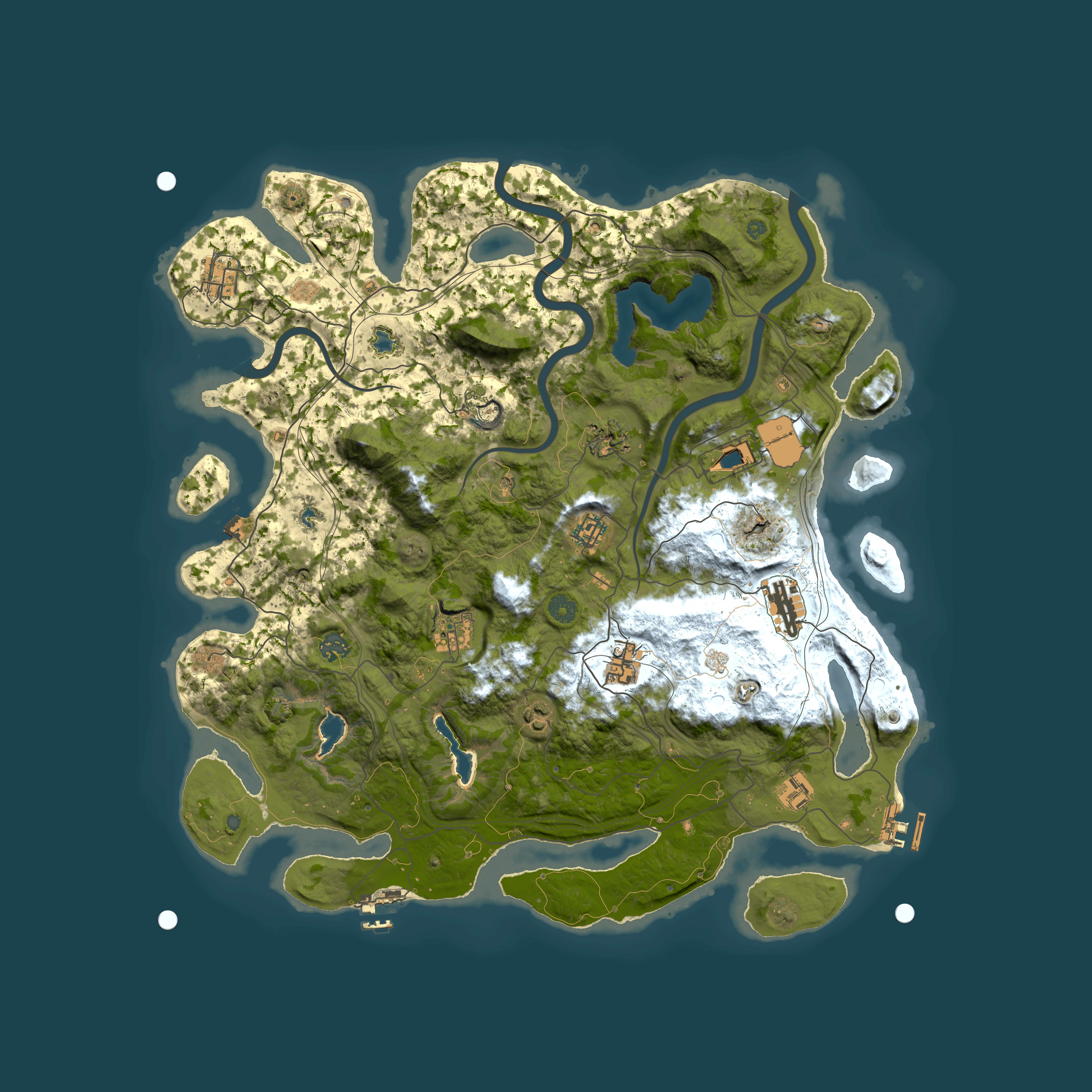 Full top-down render of Rust map seed 1337, 4500x4500m