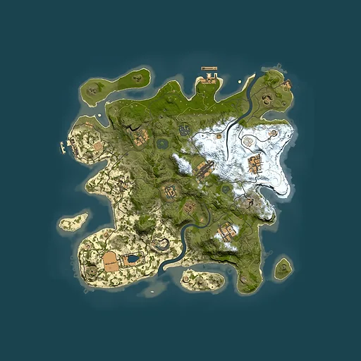 Rust map seed 1337, 3500x3500m top-down preview