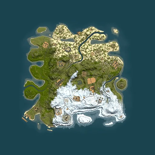 Rust map seed 1456023742, 3700x3700m top-down preview