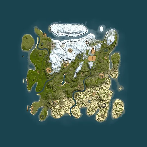 Rust map seed 1242006240, 4000x4000m top-down preview