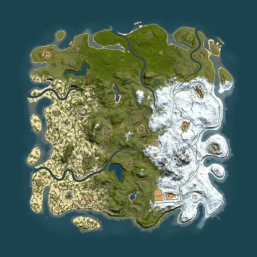 Rust map seed 1167769269, 5000x5000m top-down preview