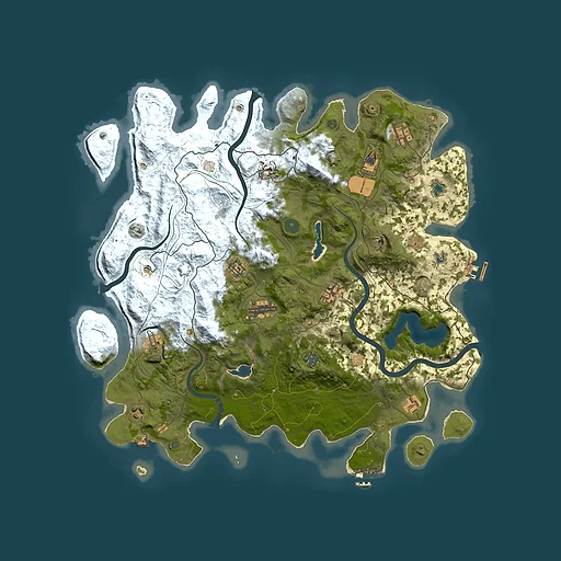 Rust map seed 1337, 4500x4500m top-down preview