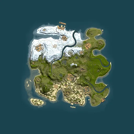 Rust map seed 837137304, 3000x3000m top-down preview