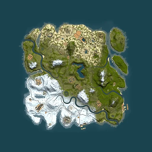 Rust map seed 1337, 4000x4000m top-down preview