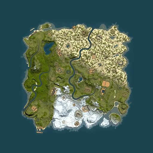 Rust map seed 372076103, 4000x4000m top-down preview