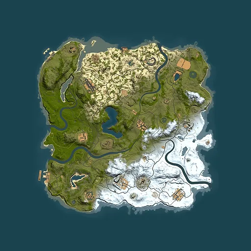 Rust map seed 1893658818, 3750x3750m top-down preview