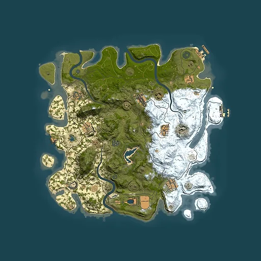 Rust map seed 206586677, 4000x4000m top-down preview