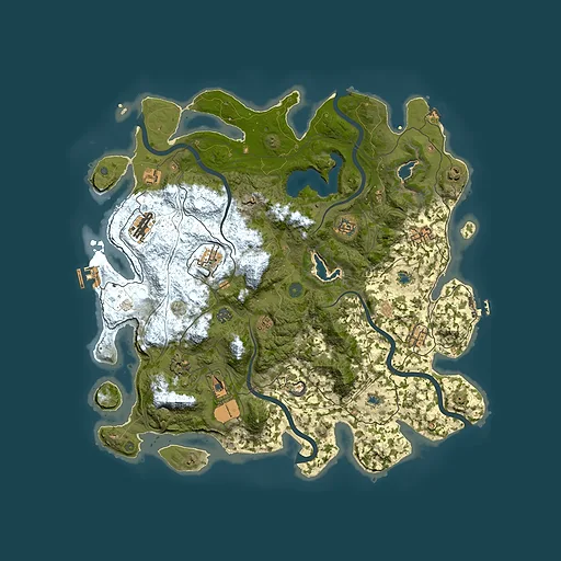 Rust map seed 602834701, 4500x4500m top-down preview
