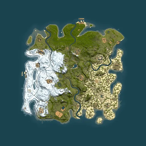 Rust map seed 1337, 4250x4250m top-down preview