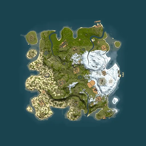 Rust map seed 0, 3750x3750m top-down preview