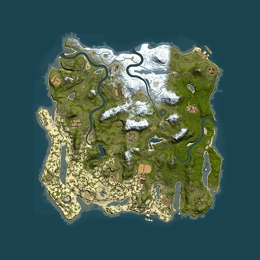 Rust map seed 1337, 4000x4000m top-down preview