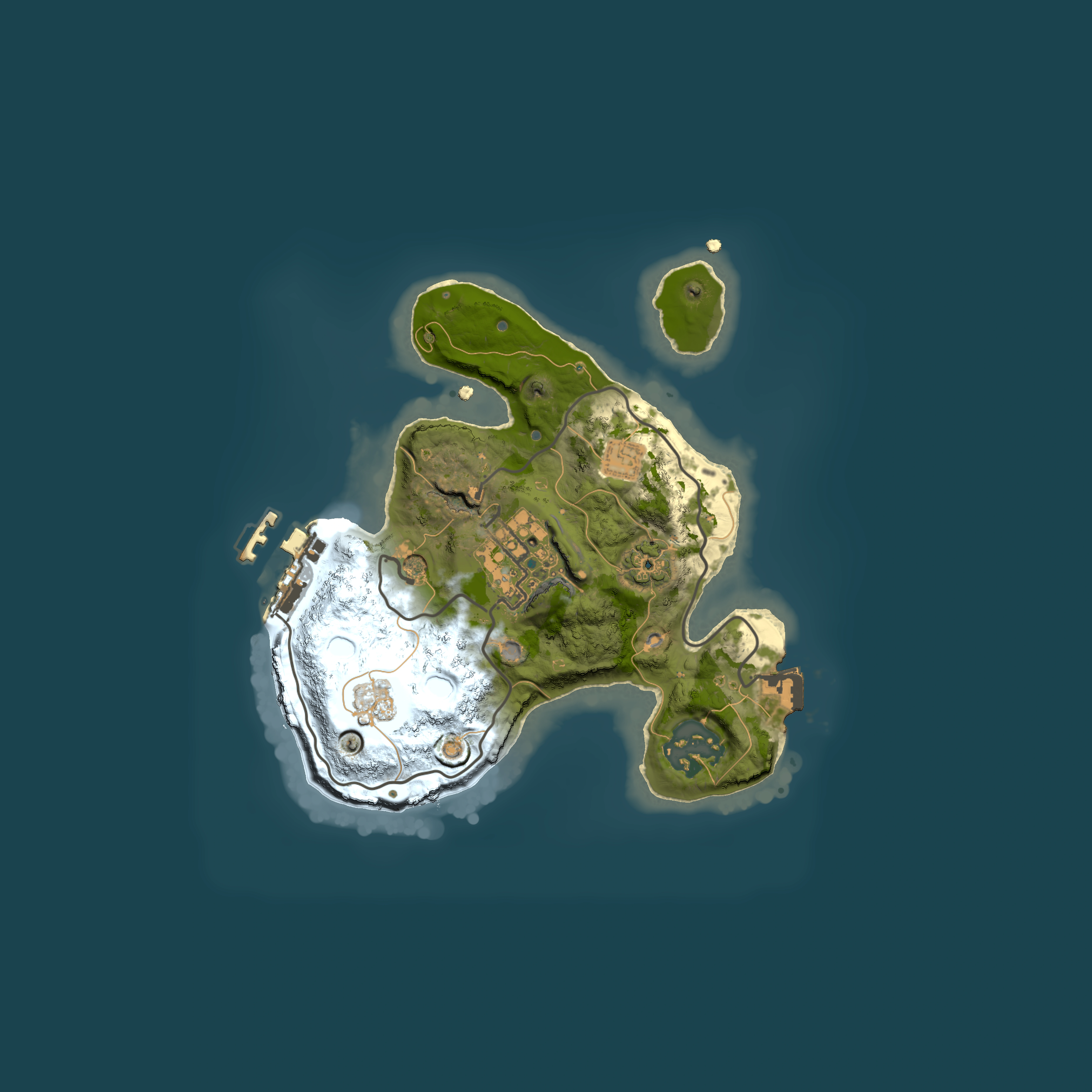 Full top-down render of Rust map seed 1447367360, 2000x2000m