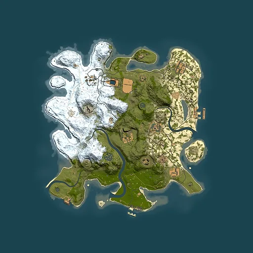 Rust map seed 8998, 3500x3500m top-down preview