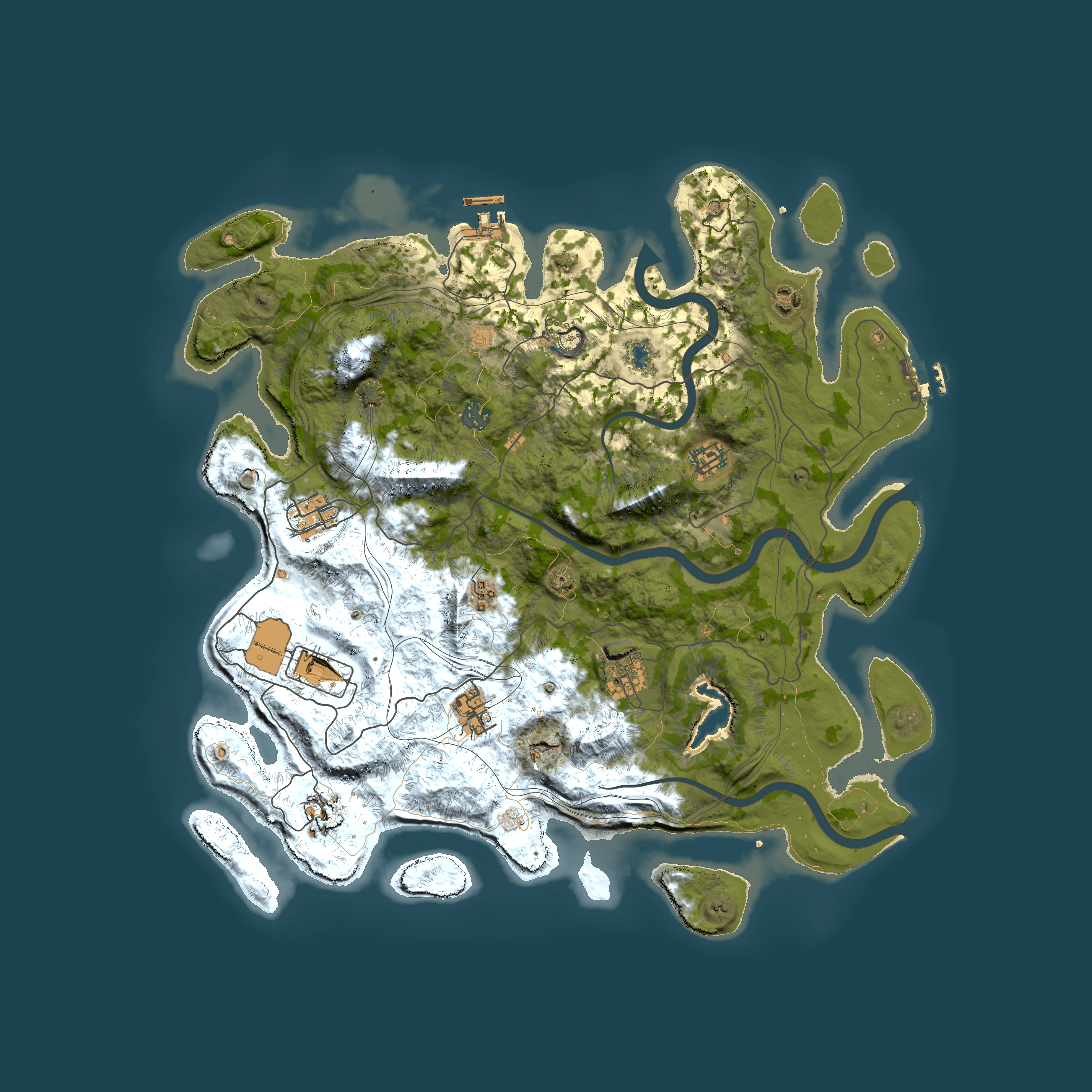 Full top-down render of Rust map seed 1785822180147, 4250x4250m