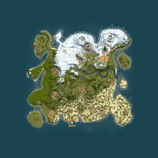 Rust map seed 848367700, 3500x3500m top-down preview