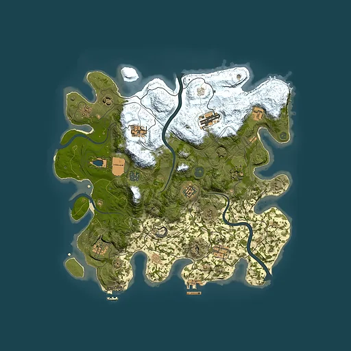Rust map seed 1337, 3800x3800m top-down preview