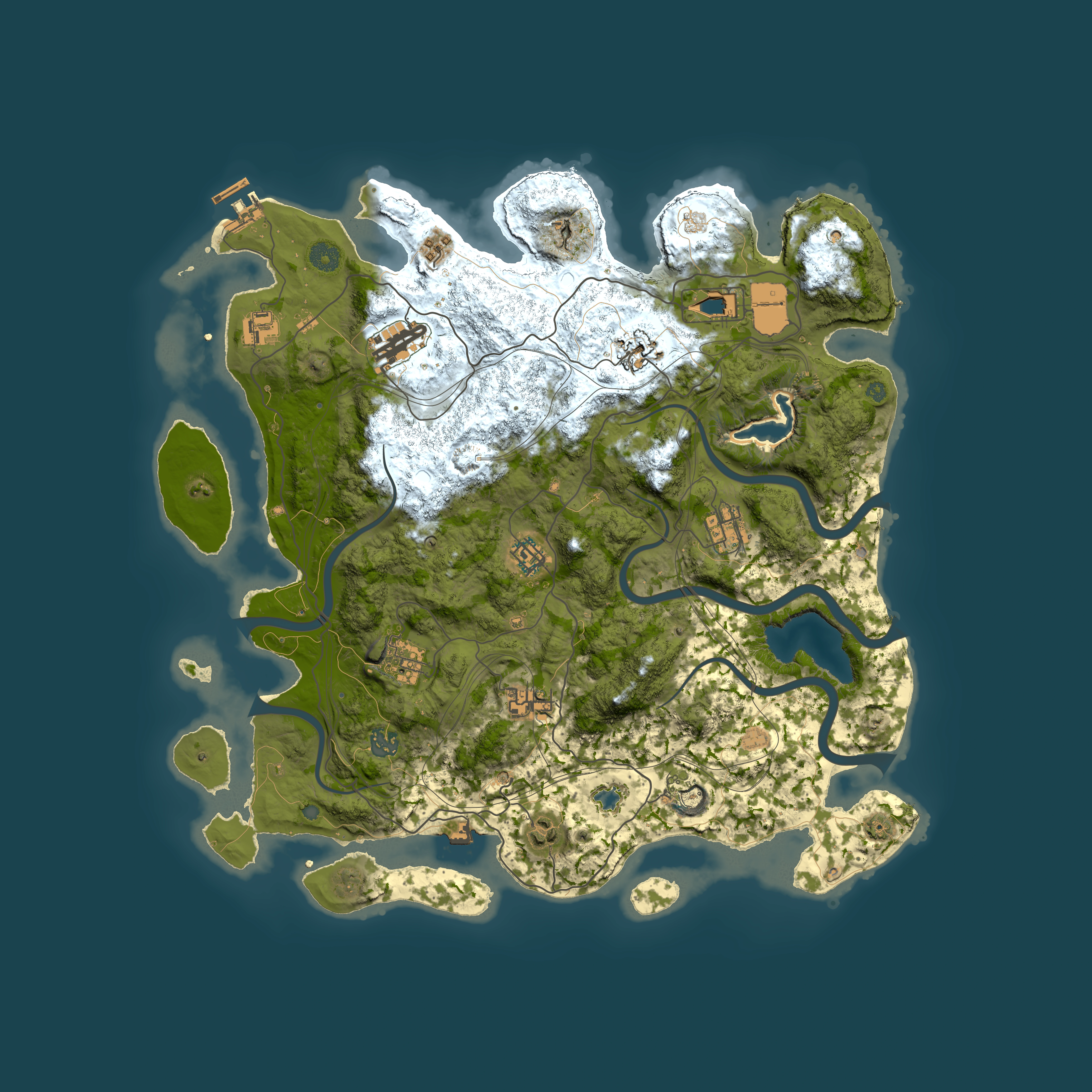 Full top-down render of Rust map seed 1785495509073, 4250x4250m