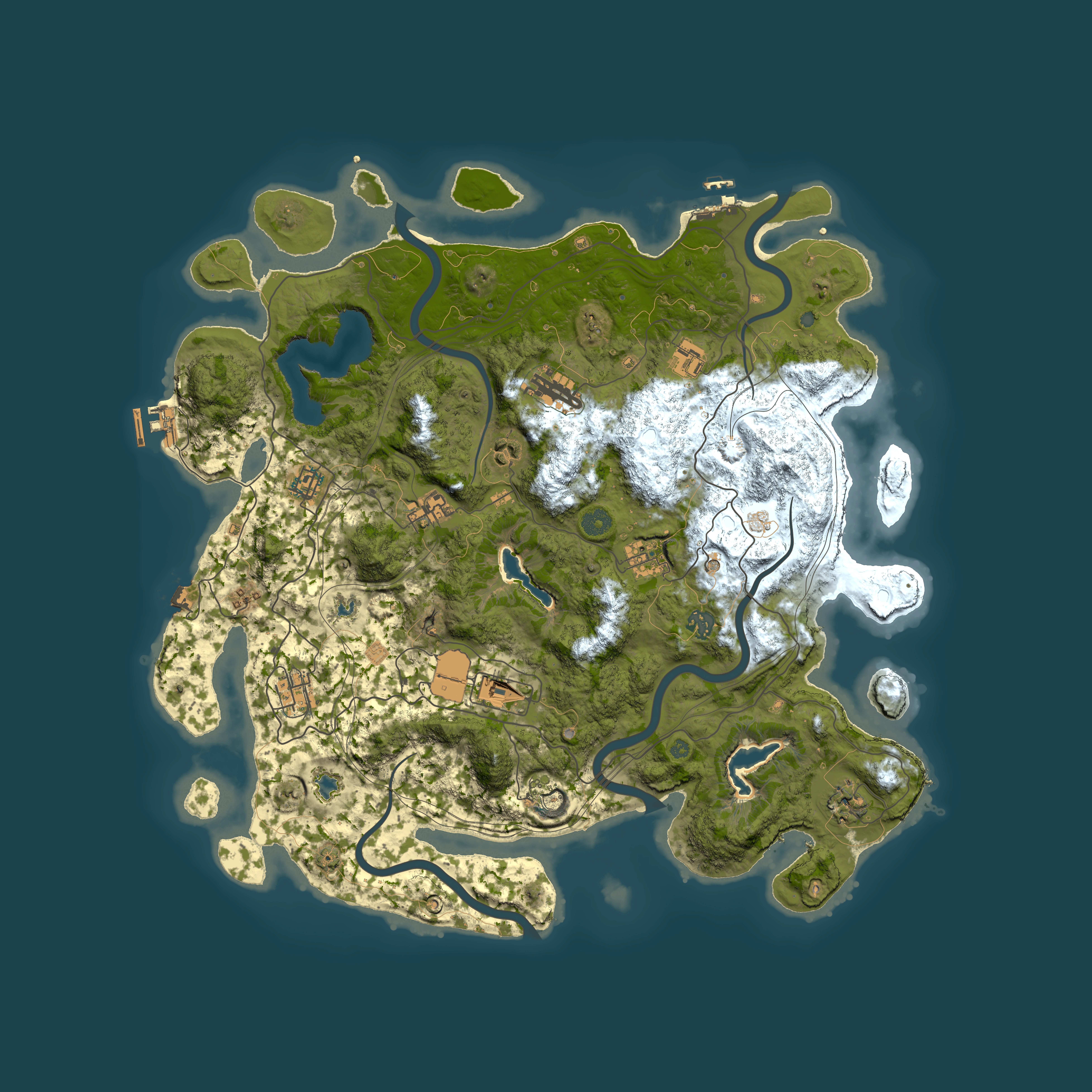 Full top-down render of Rust map seed 2080498412, 4500x4500m
