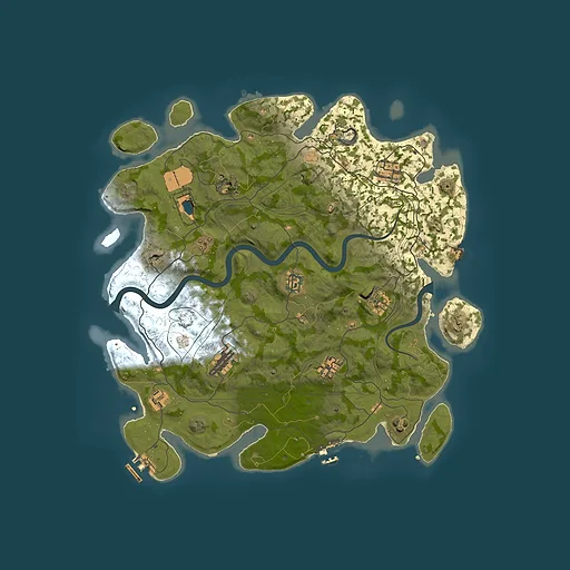 Rust map seed 1337, 4000x4000m top-down preview