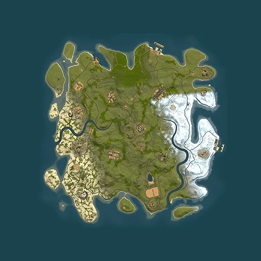 Rust map seed 1112022, 4000x4000m top-down preview