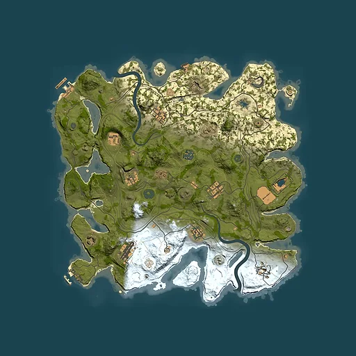 Rust map seed 1337, 3850x3850m top-down preview