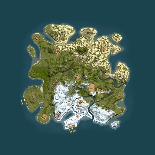 Rust map seed 1337, 3750x3750m top-down preview