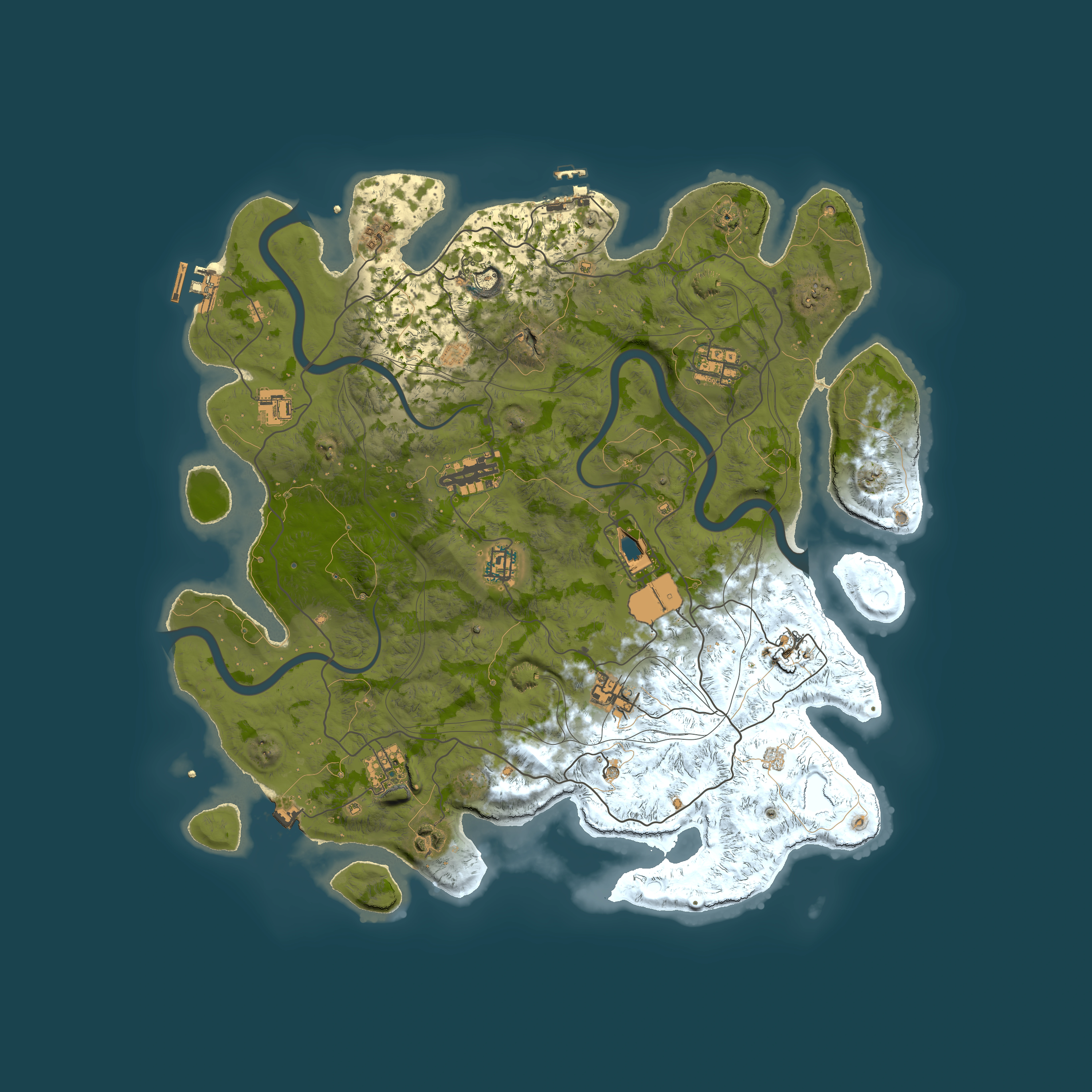 Full top-down render of Rust map seed 1112022, 4250x4250m