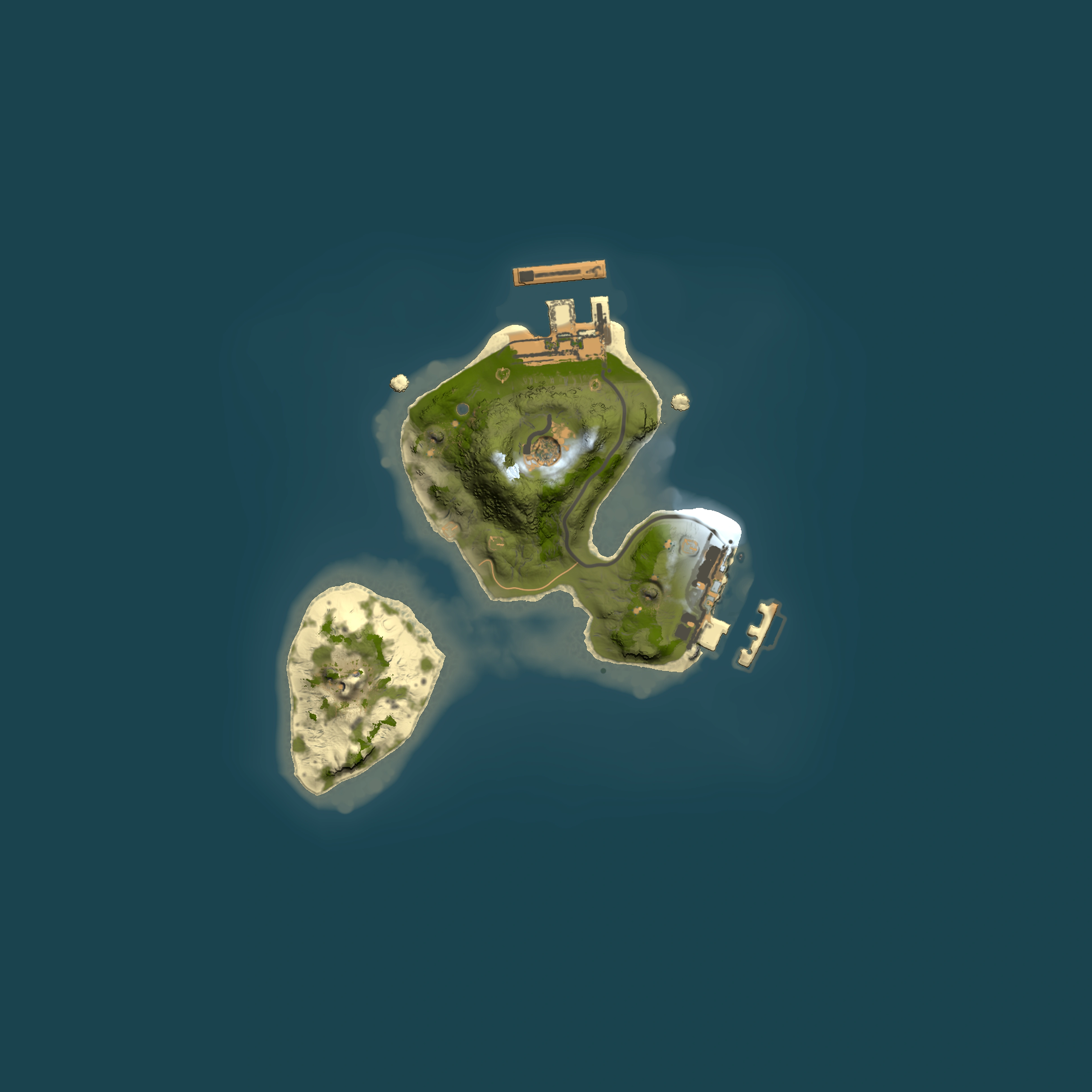 Full top-down render of Rust map seed 2061976487, 1500x1500m