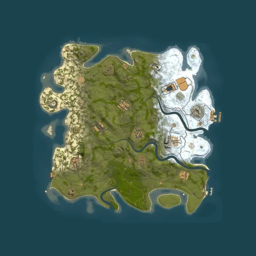 Rust map seed 1337, 4000x4000m top-down preview