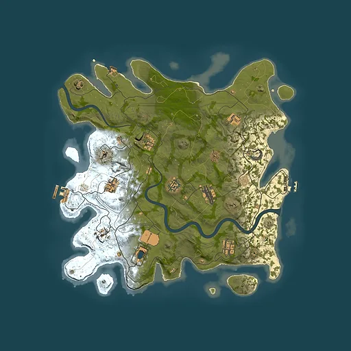 Rust map seed 1337, 4000x4000m top-down preview