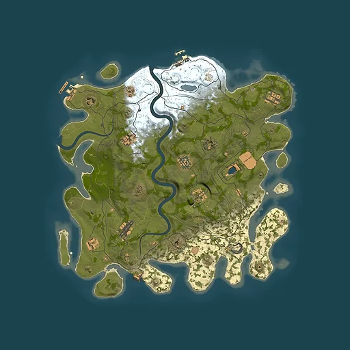 Rust map seed 1337, 4000x4000m top-down preview