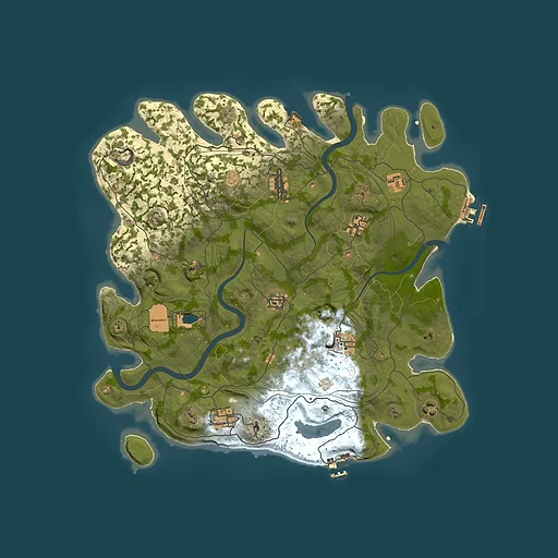 Rust map seed 1337, 4000x4000m top-down preview