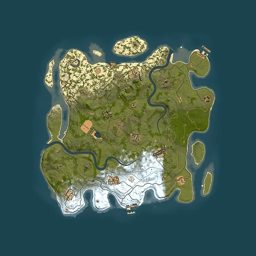 Rust map seed 1337, 4000x4000m top-down preview