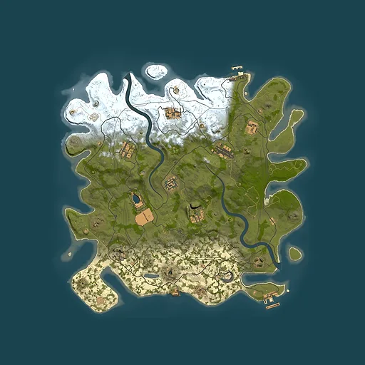 Rust map seed 1337, 4000x4000m top-down preview