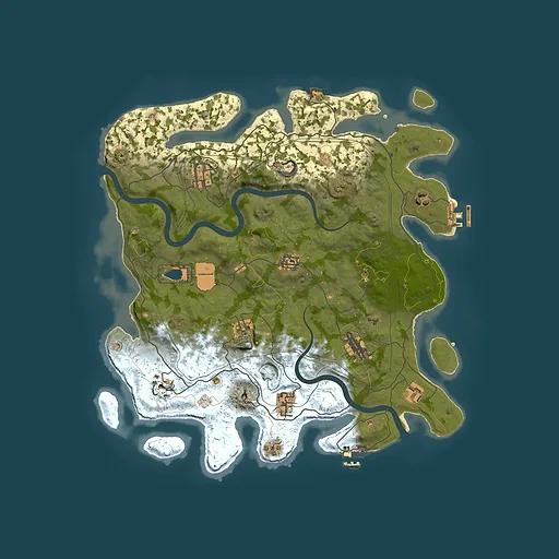 Rust map seed 1337, 4000x4000m top-down preview