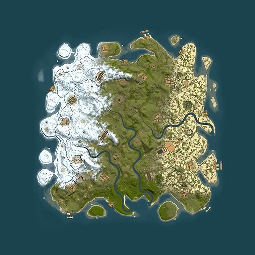 Rust map seed 649539689, 4999x4999m top-down preview