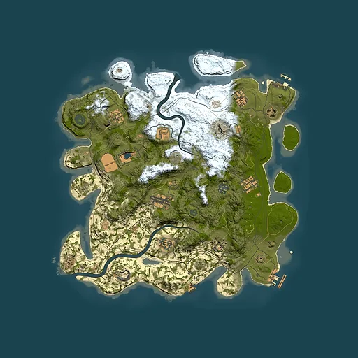 Rust map seed 1337, 3800x3800m top-down preview