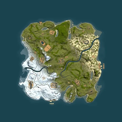 Rust map seed 1337, 3499x3499m top-down preview