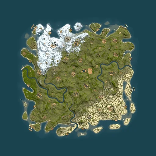 Rust map seed 1845122193, 5499x5499m top-down preview