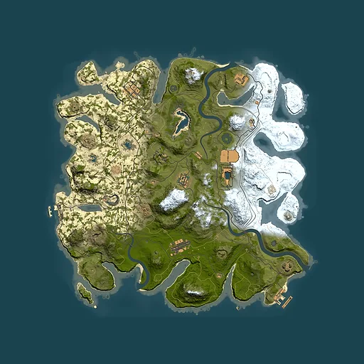 Rust map seed 1337, 4000x4000m top-down preview