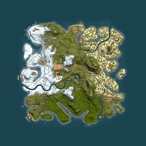 Rust map seed 1337, 4000x4000m top-down preview