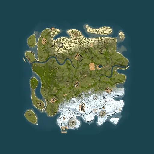 Rust map seed 1337, 4000x4000m top-down preview