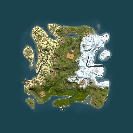 Rust map seed 529825649, 3500x3500m top-down preview