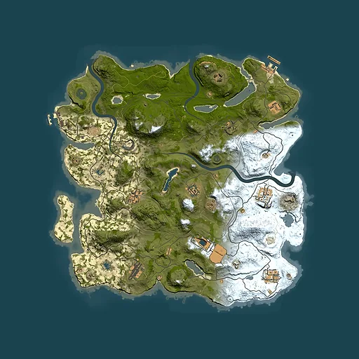 Rust map seed 1337, 4000x4000m top-down preview