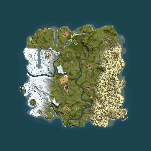 Rust map seed 1337, 3699x3699m top-down preview